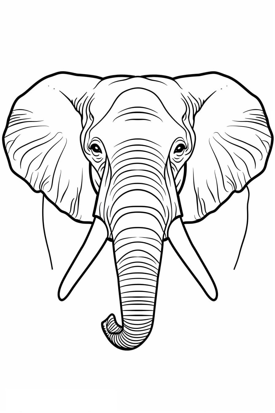 African Bush Elephant face 1