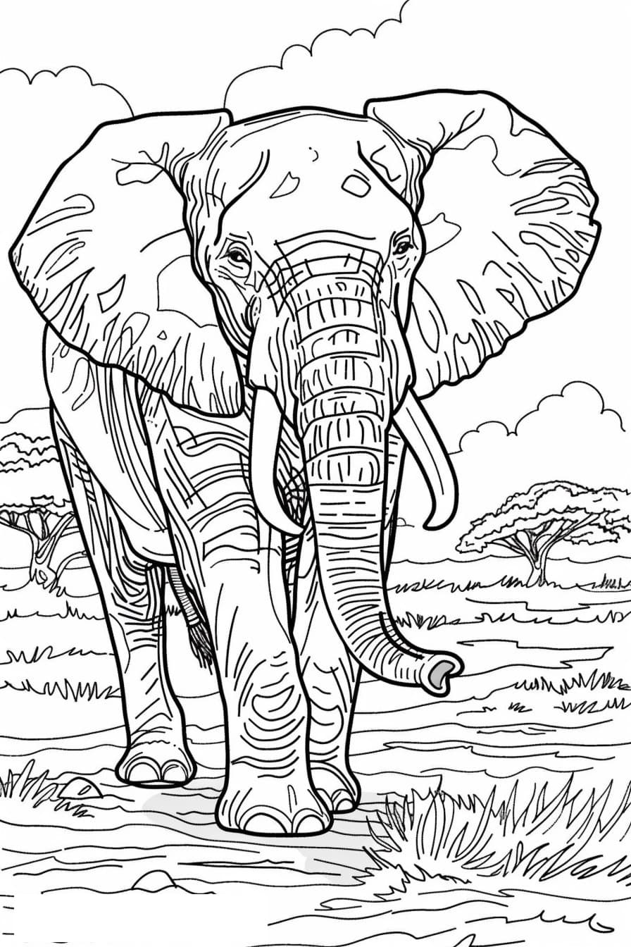 African Bush Elephant happy 0