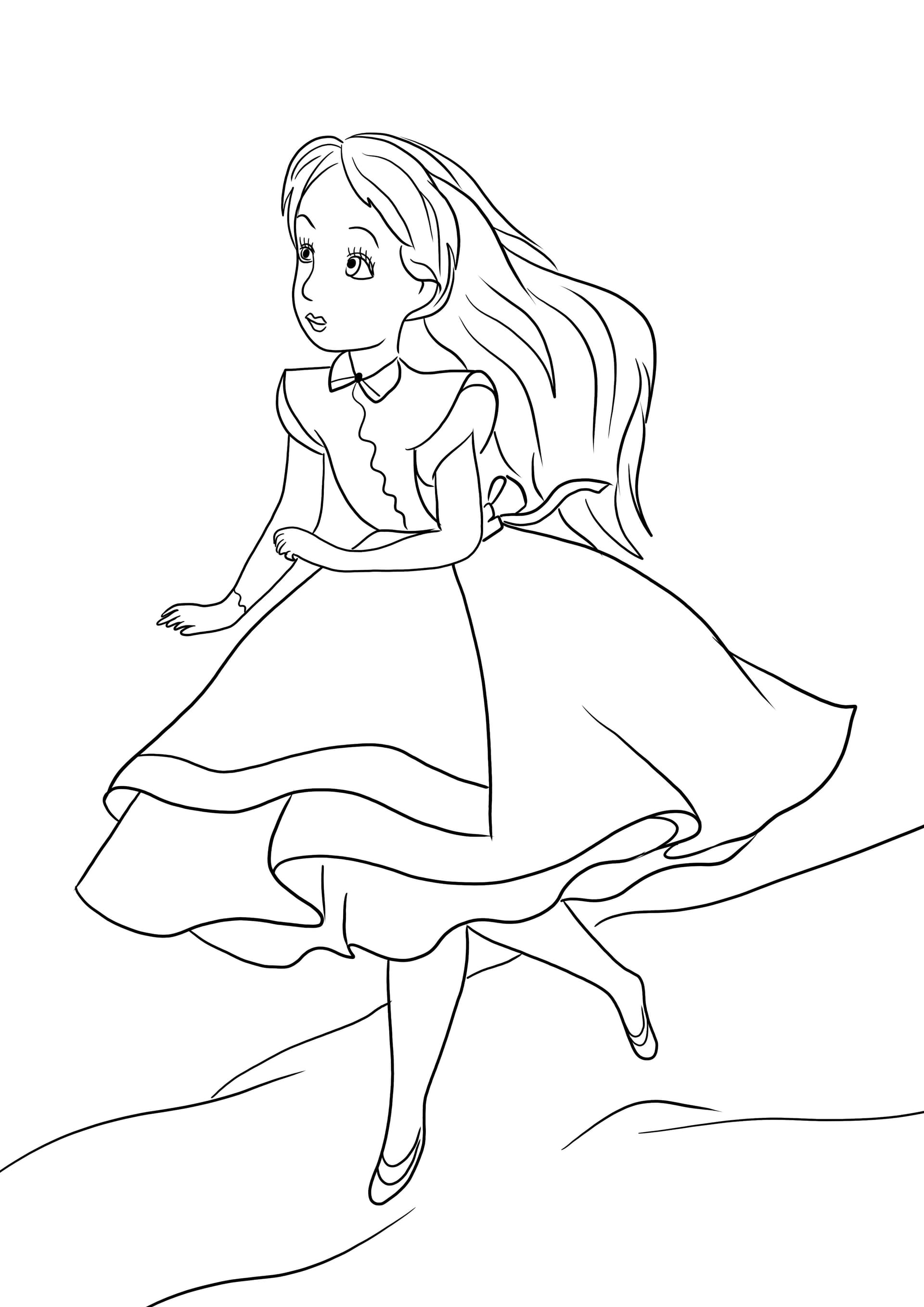 Alice in Wonderland for coloring