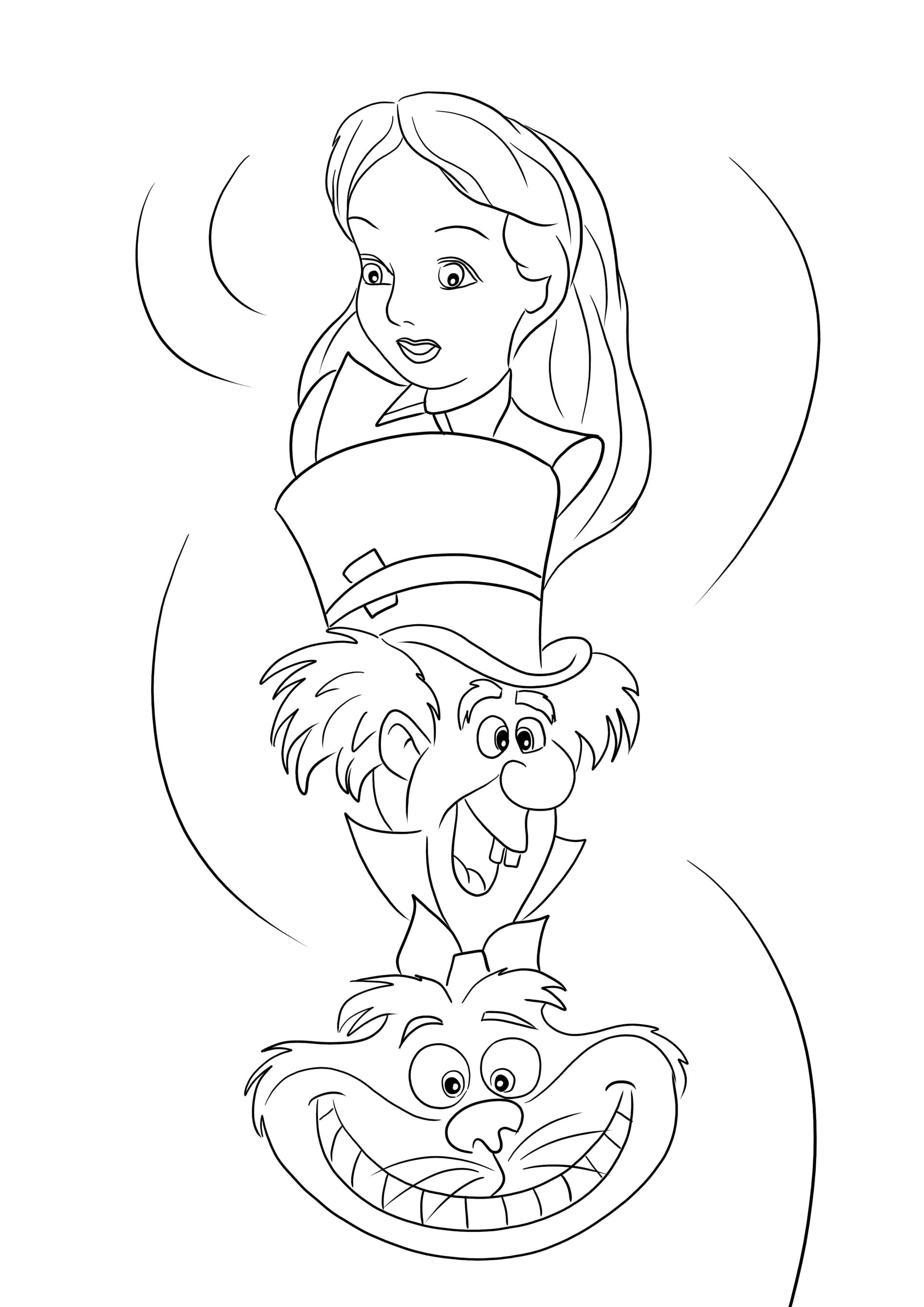 Alice-Mad Hatter-Cheshire cat