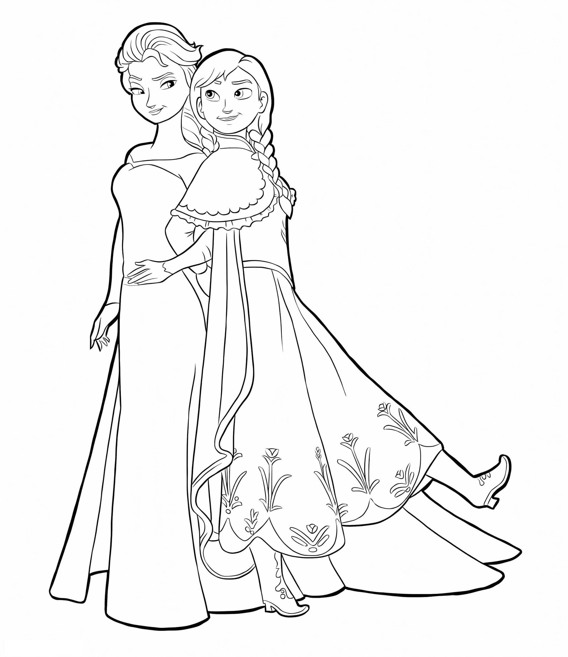 Anna Hugging Elsa
