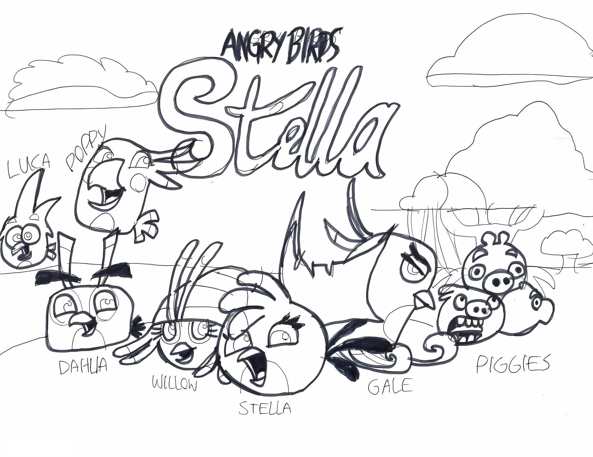 Angry Birds Stella Poster