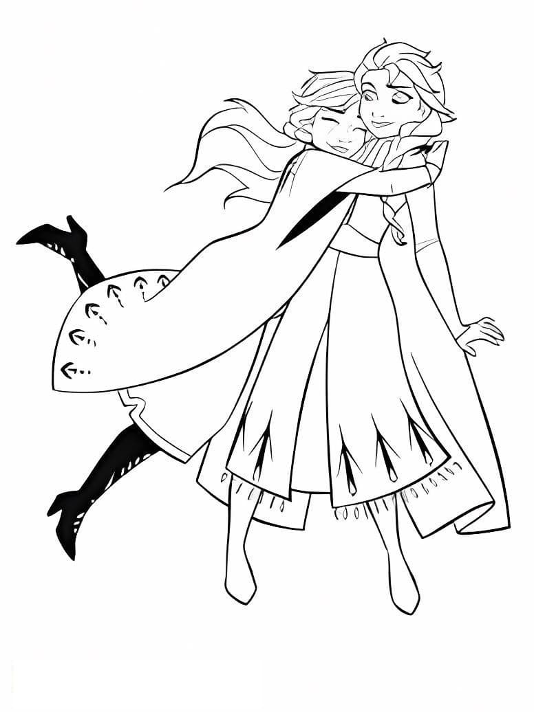 Anna umarmt Elsa