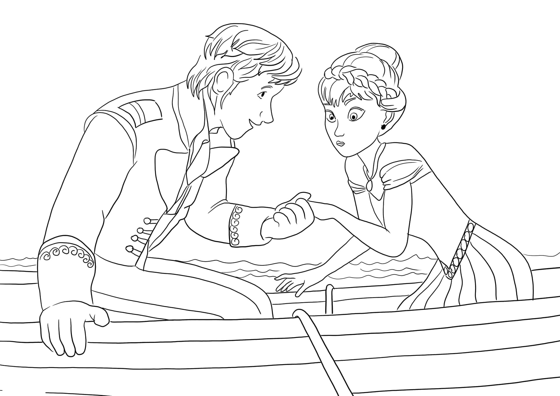 Anna meets Hans for the first time