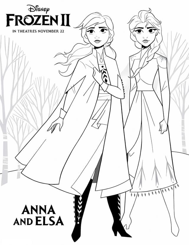 Anna And Elsa From Frozen 2