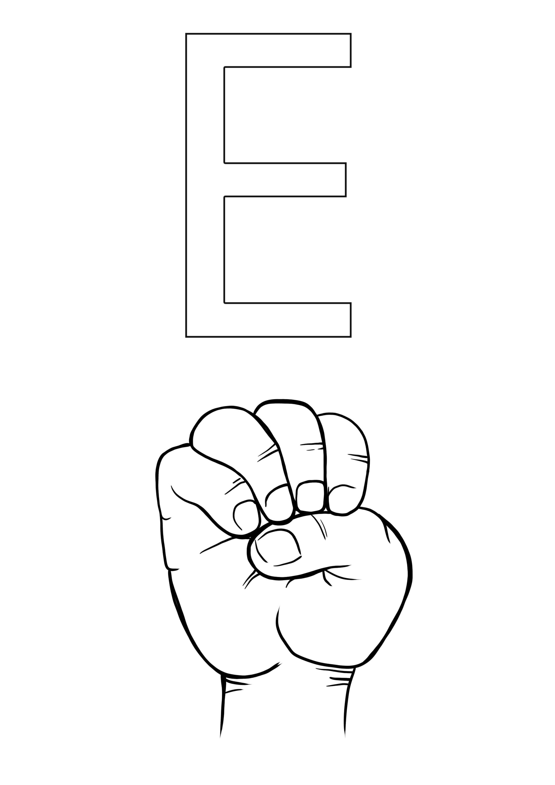 ASL letter E