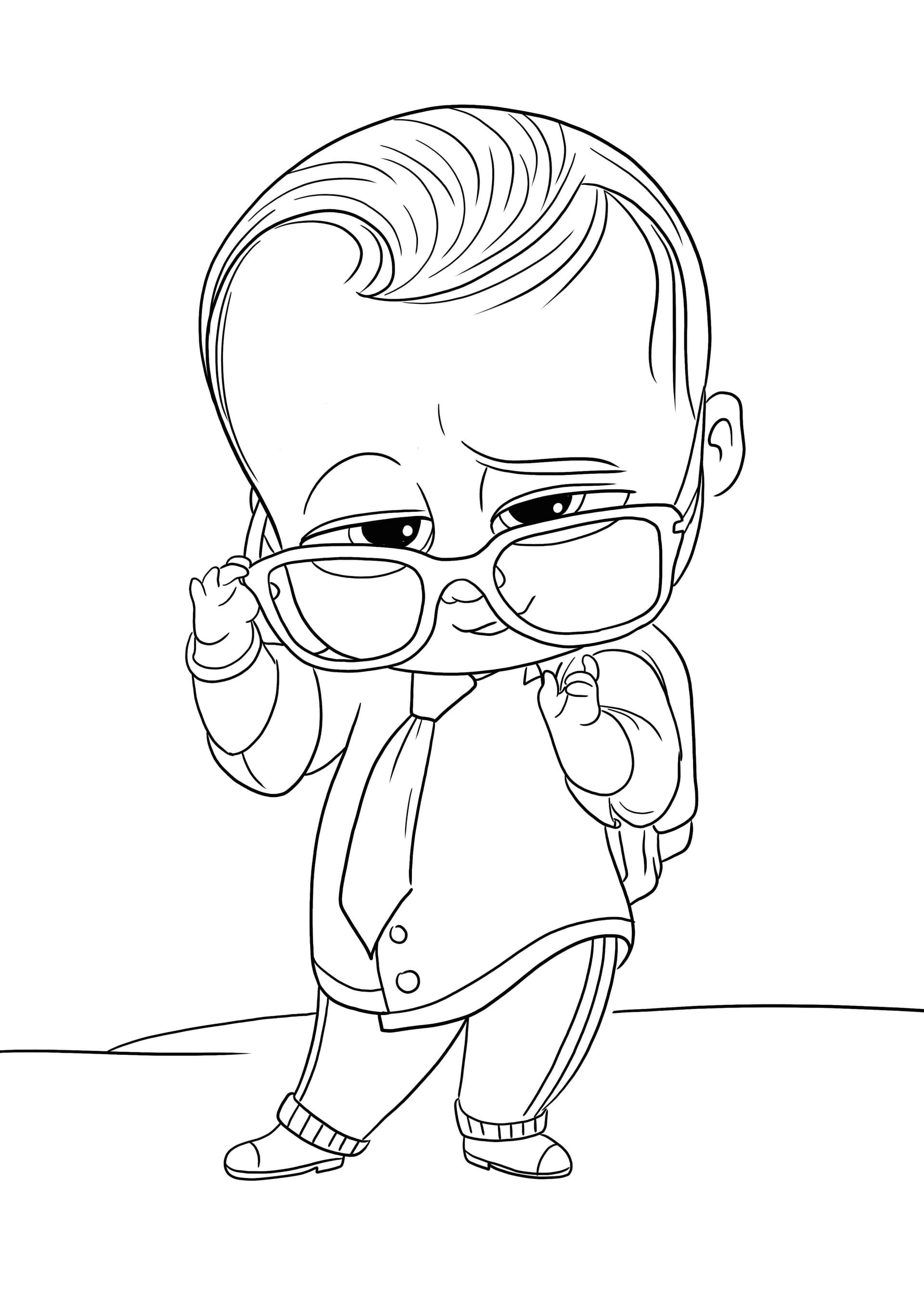 Baby Boss looking over glasses