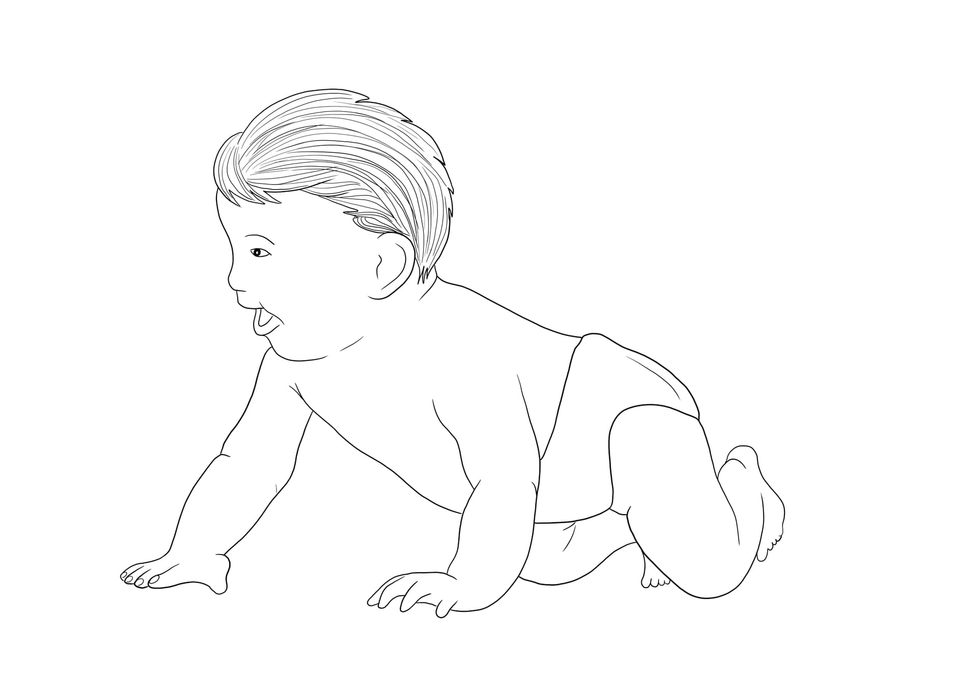 Baby crawling