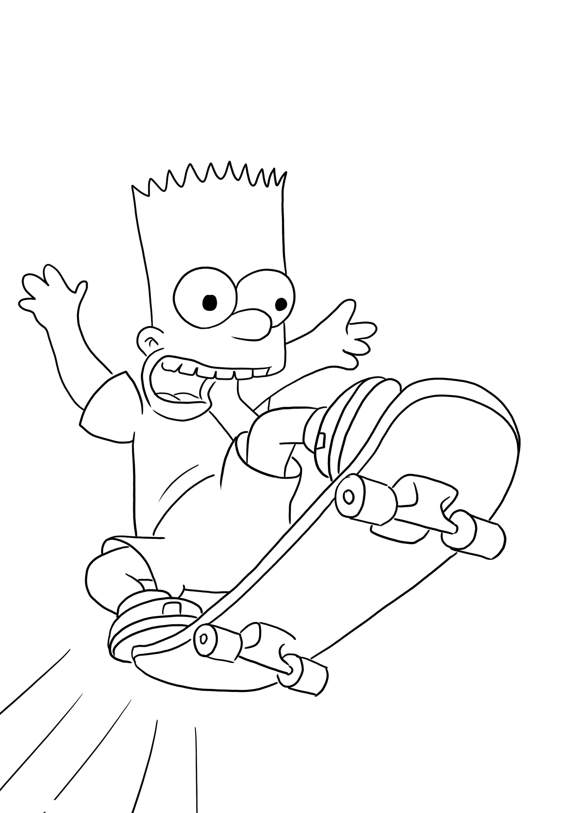 Bart Simpsons skating