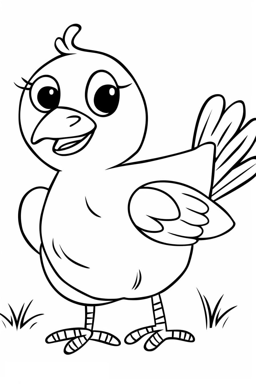 Big bird coloring page