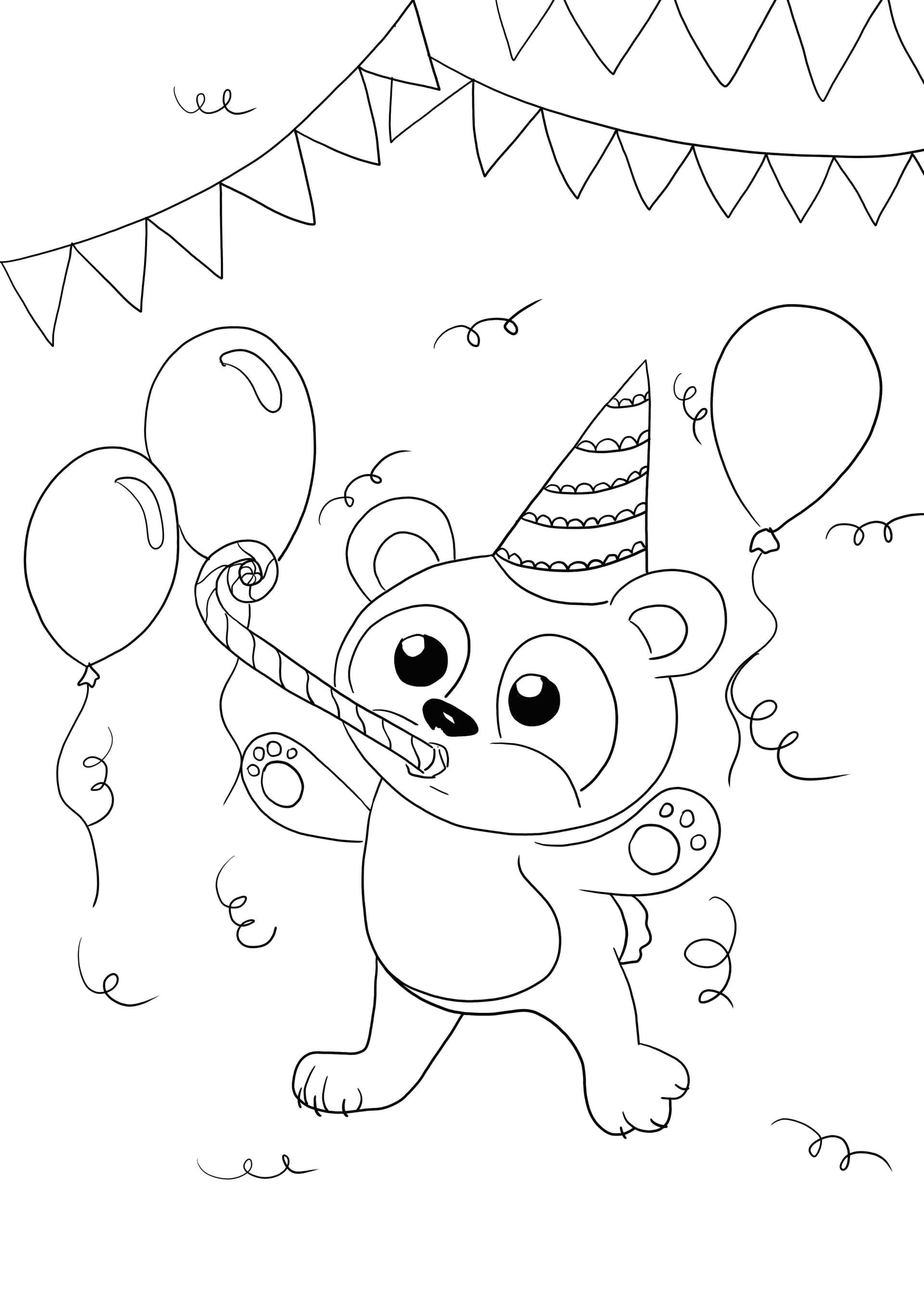 Birthday bear whistle-blowing