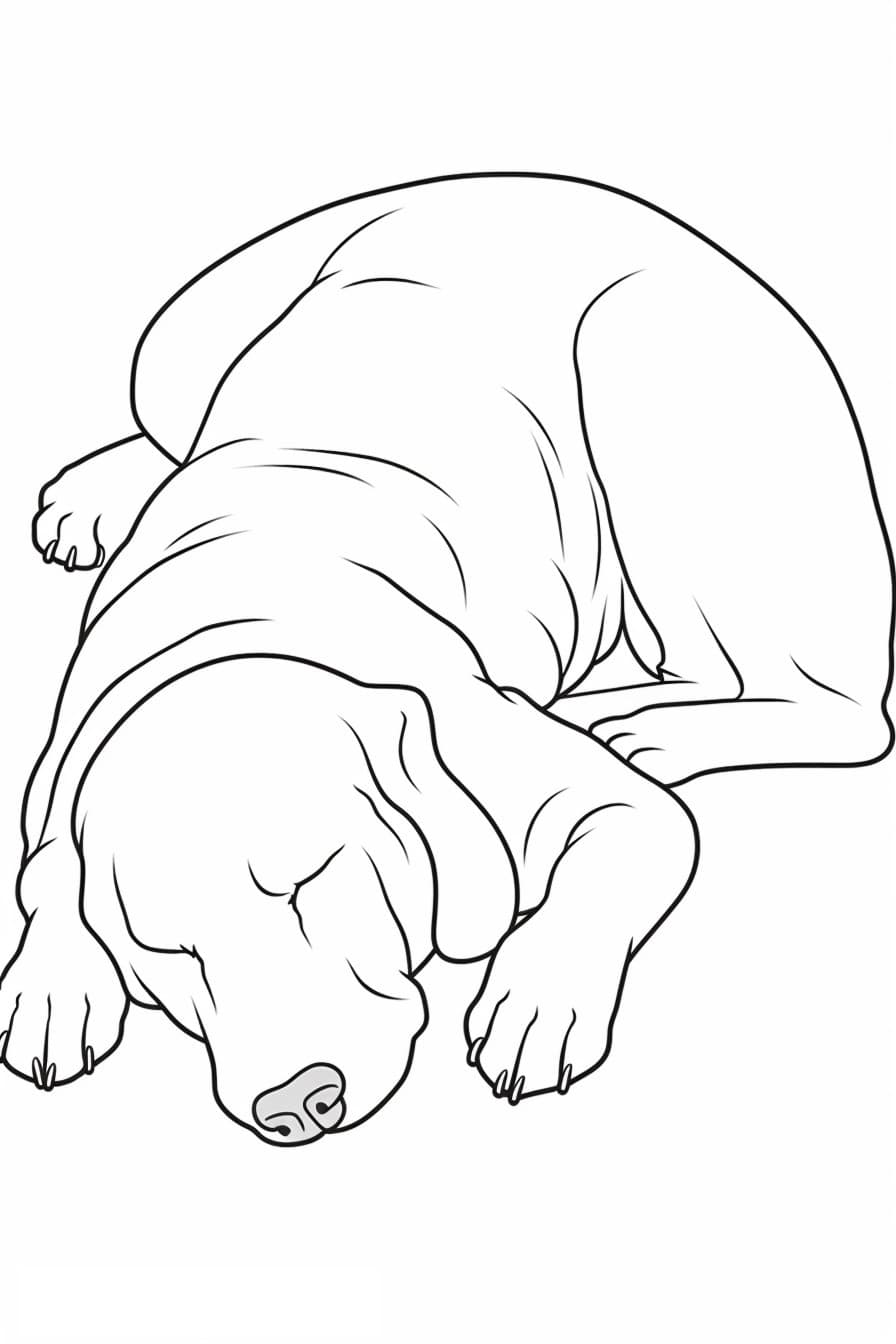 Болоньезская собака спит 2