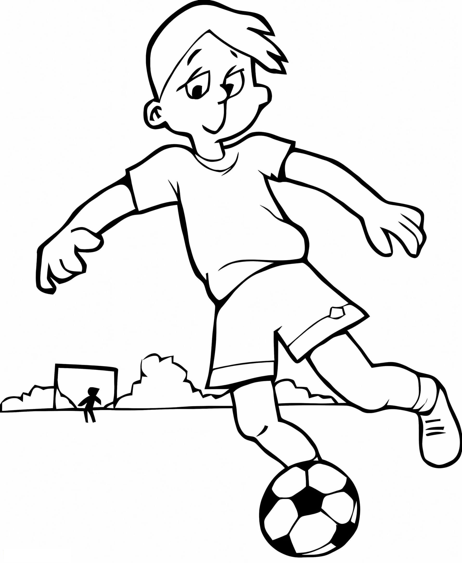 Ausmalen für Kinder Fußball 9840
