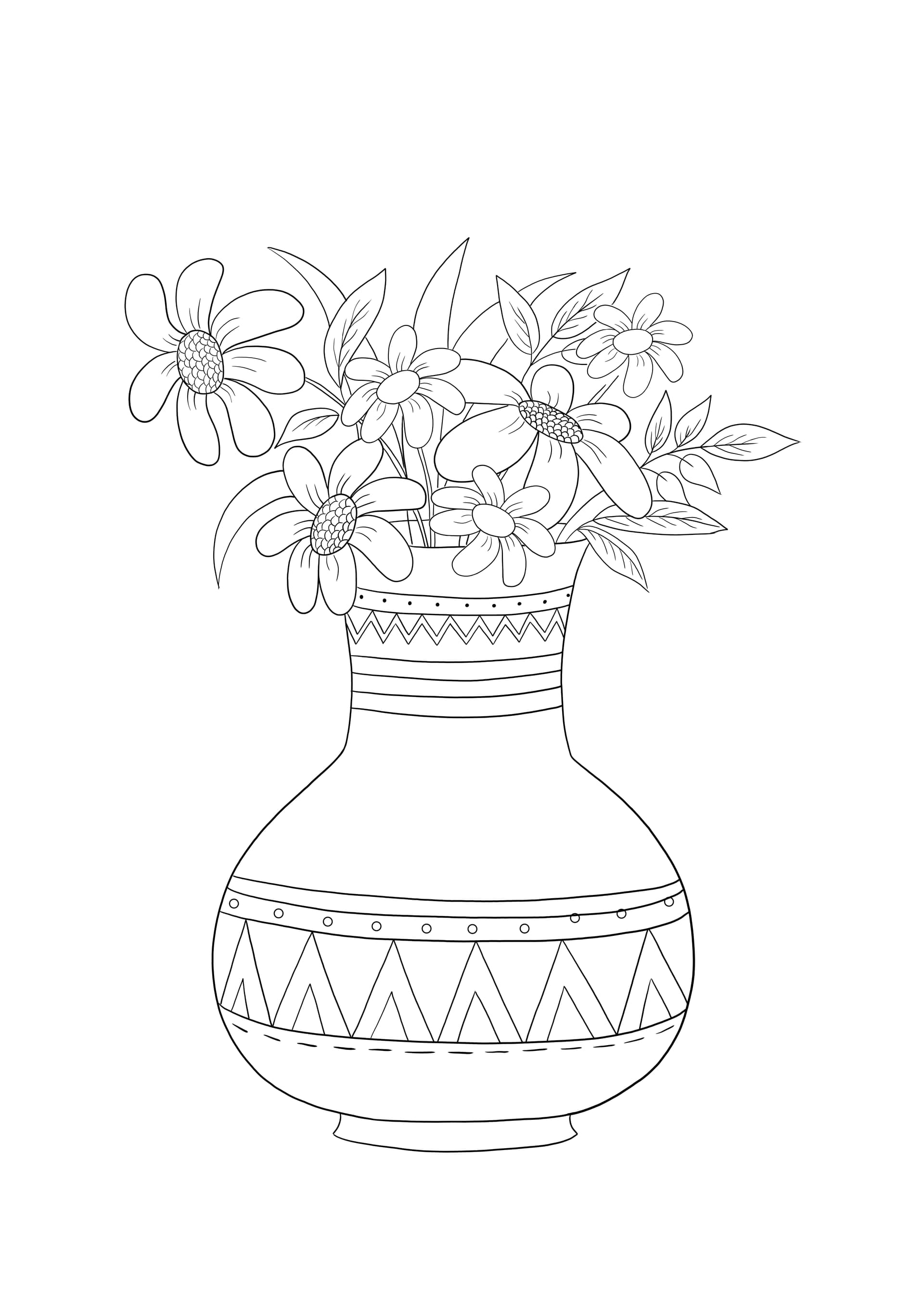 Vase of daisies