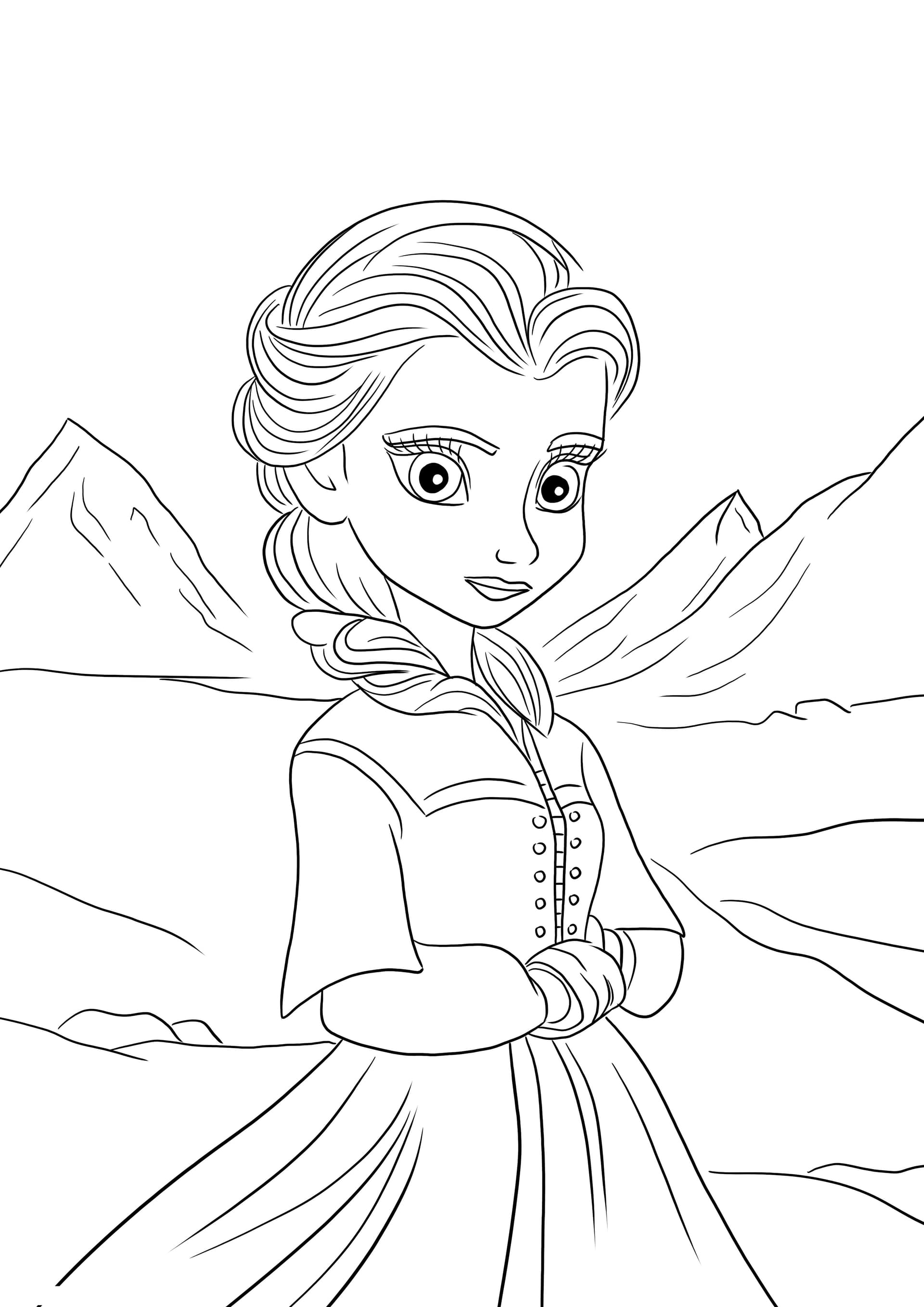Elsa in the mountains