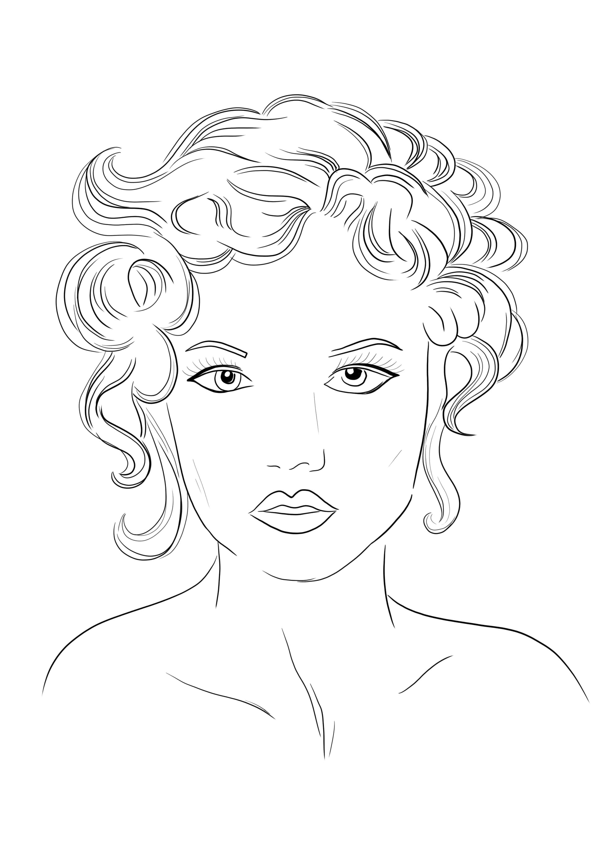 The face of the woman