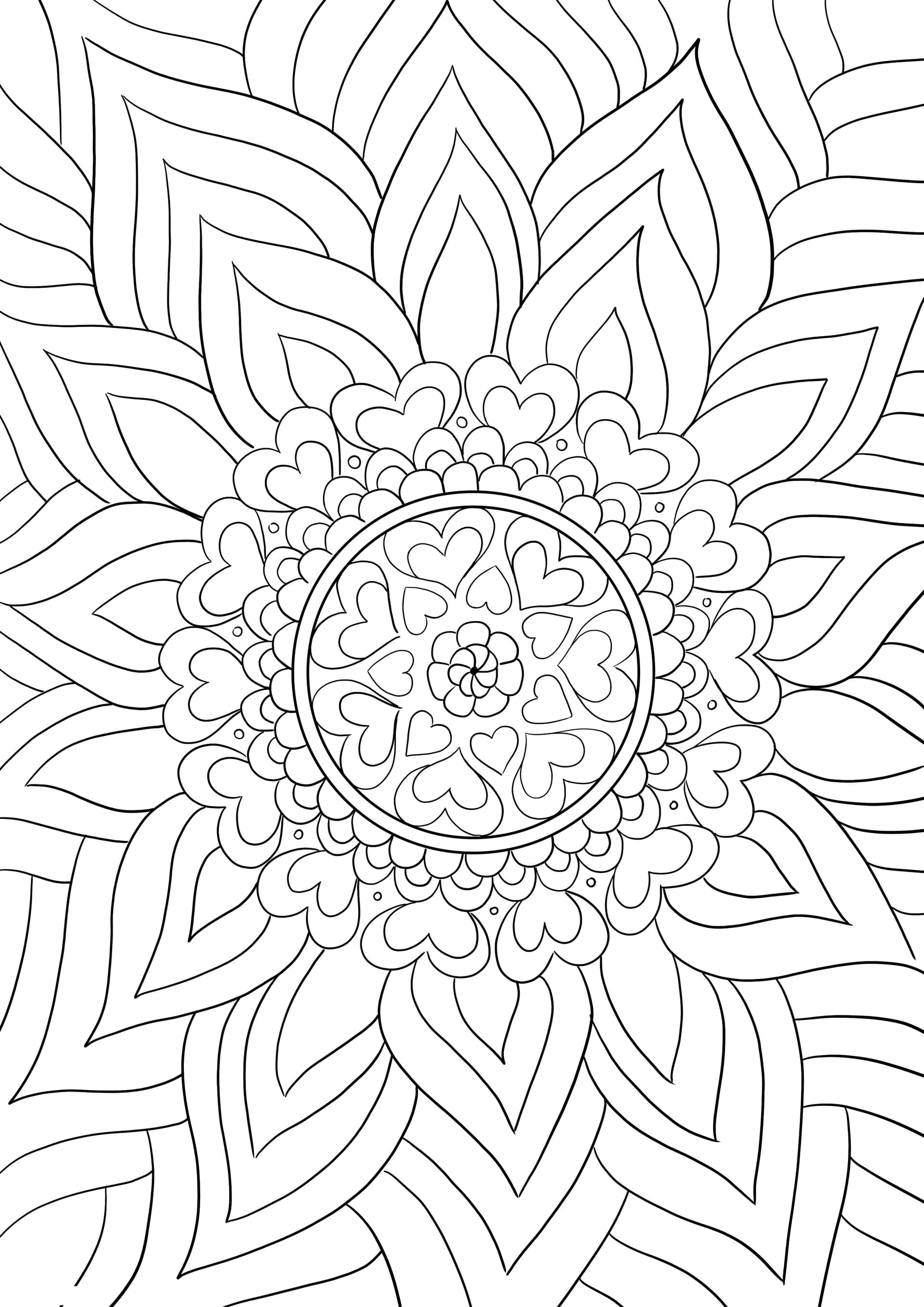 Floral Mandala Valentine’s day card