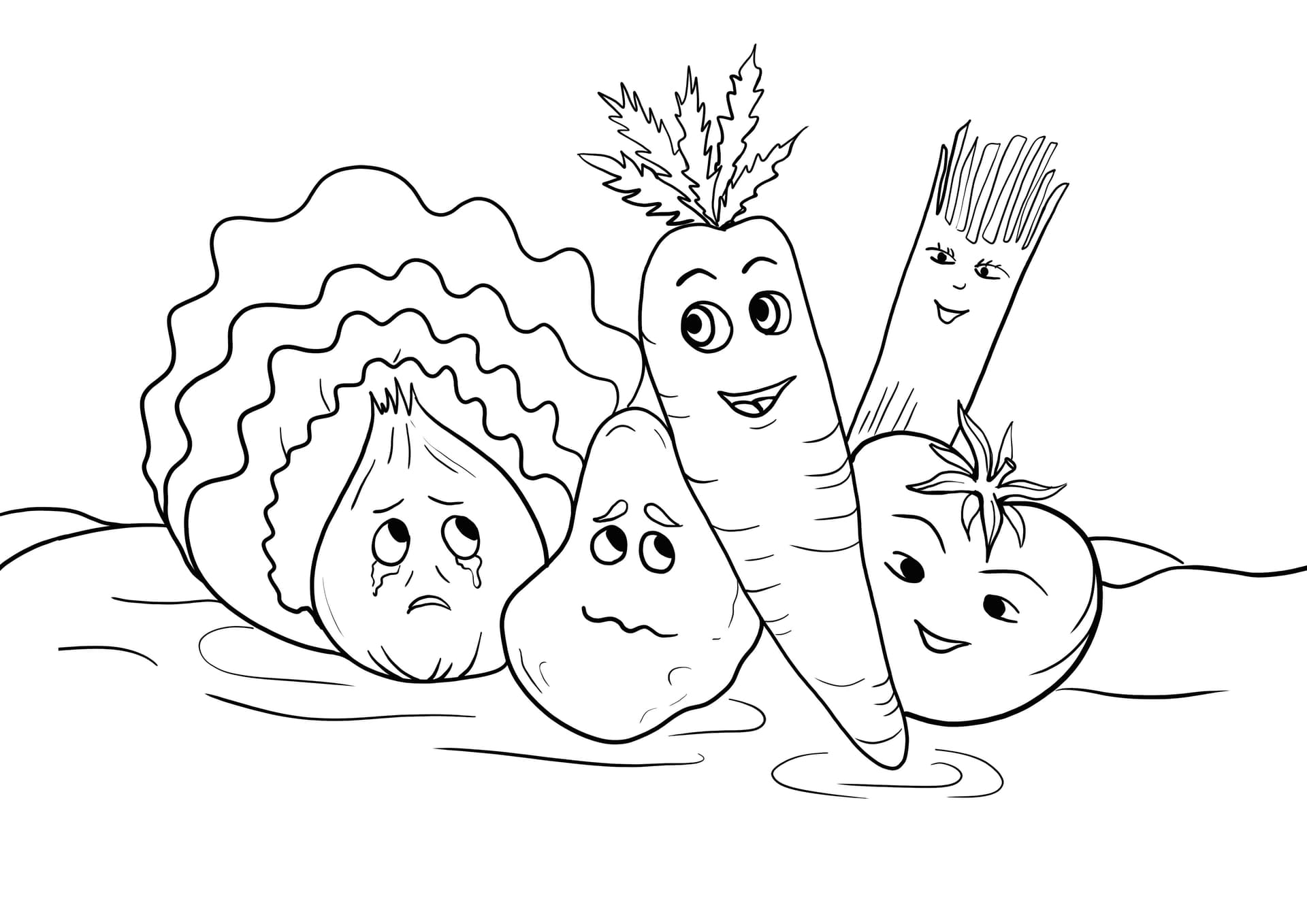 funny faces vegetables