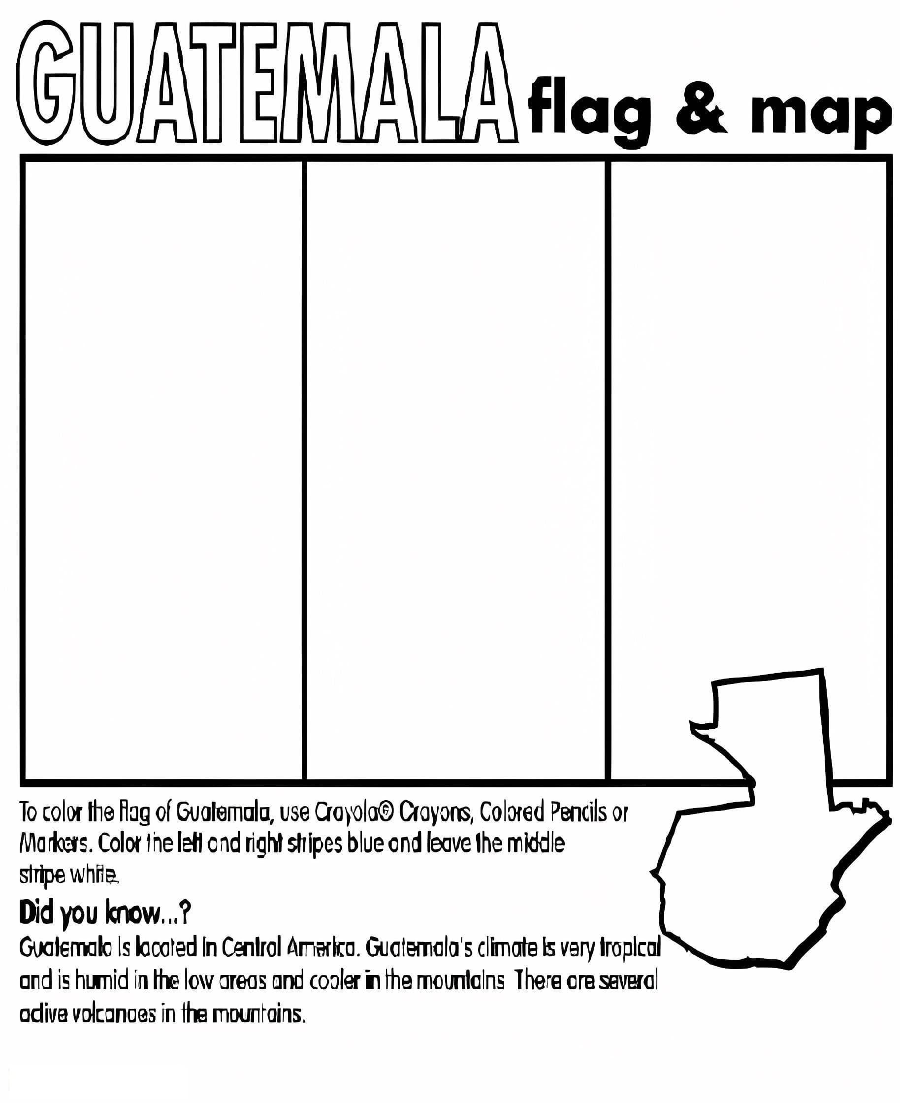 Guatemala Flag And Map