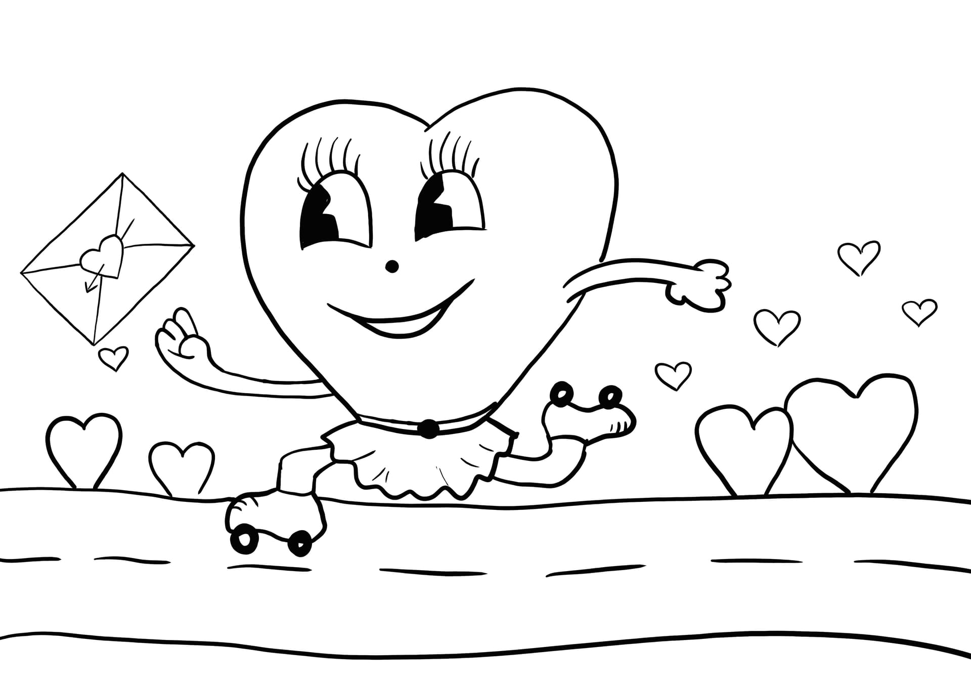 Valentine’s heart rolling down