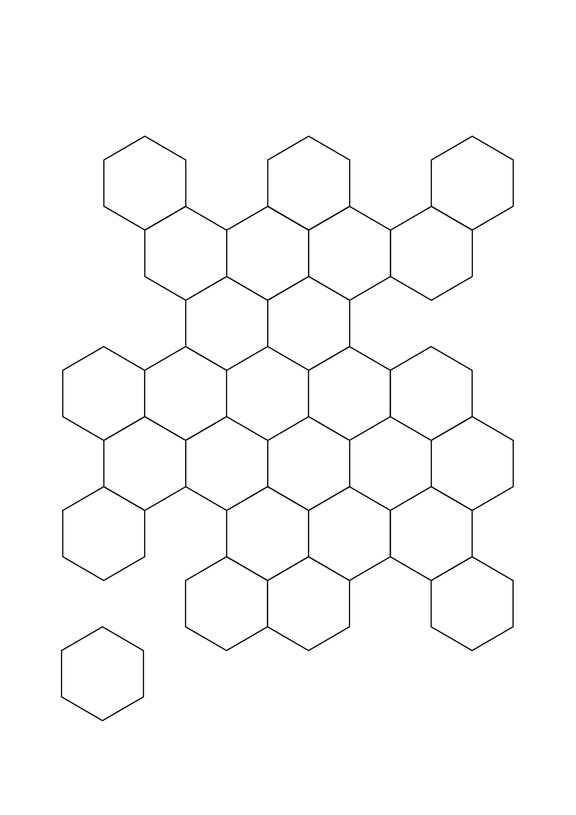 Sechseckige Waben-Tessellation