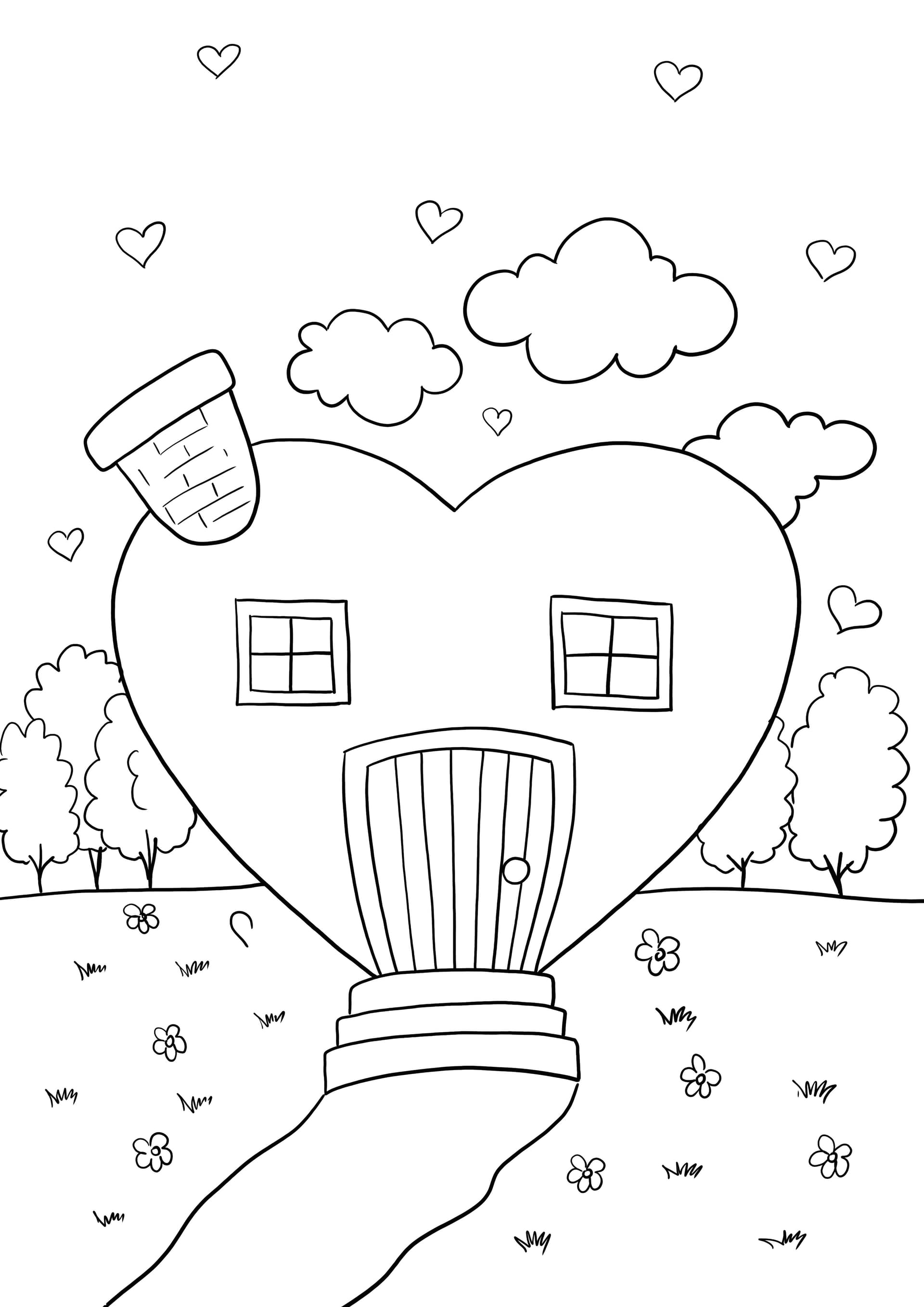 house in heart shape