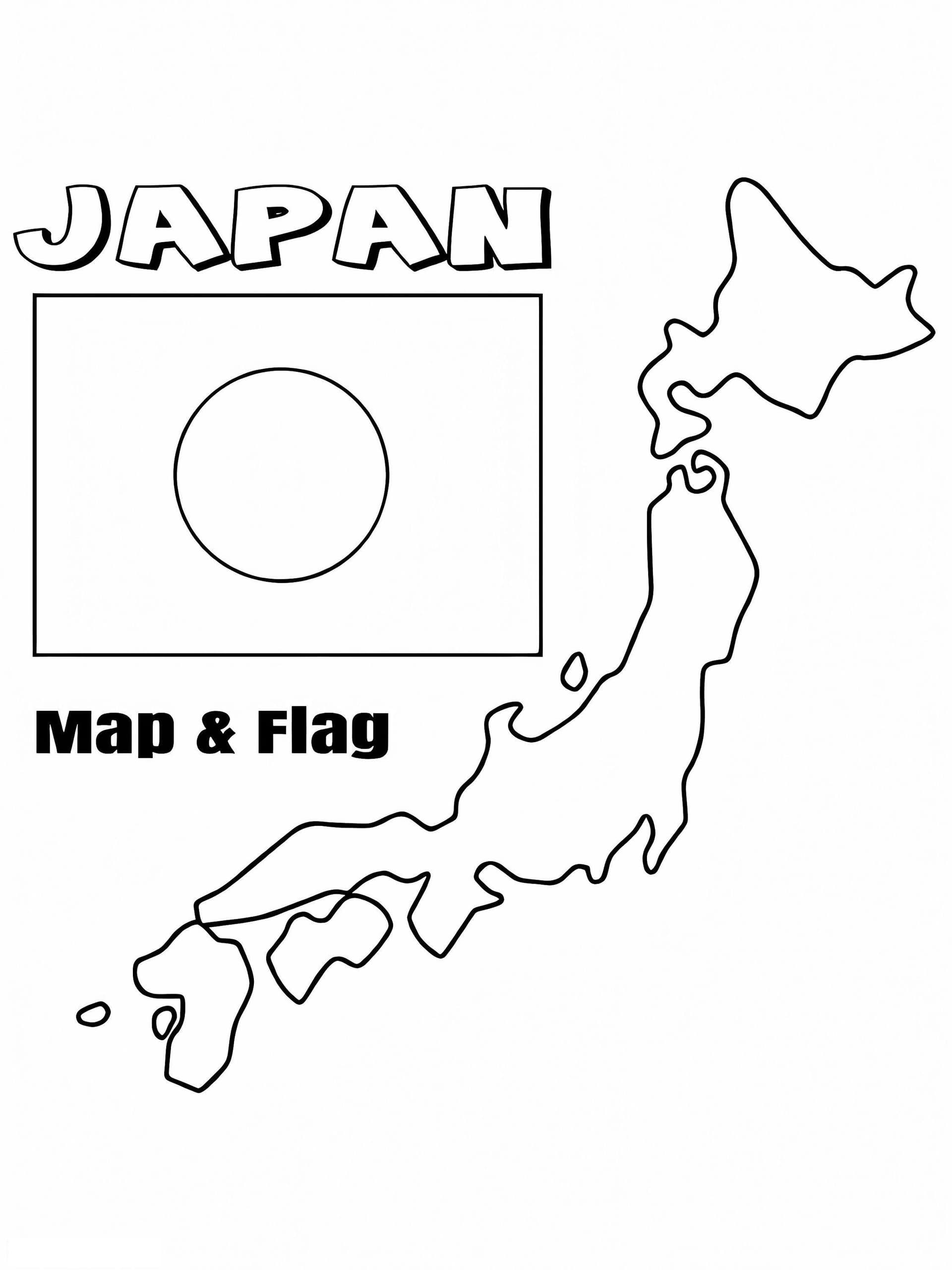 Japan Flag And Map