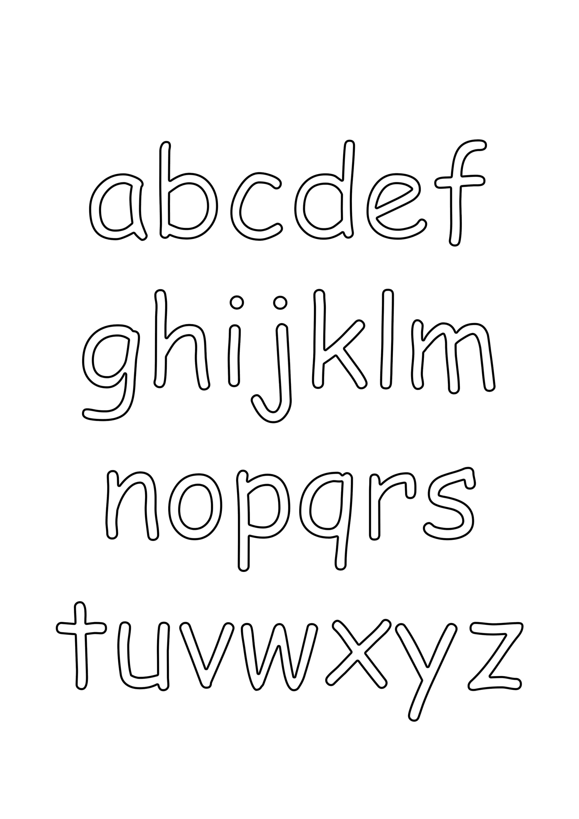 lowercase alphabet