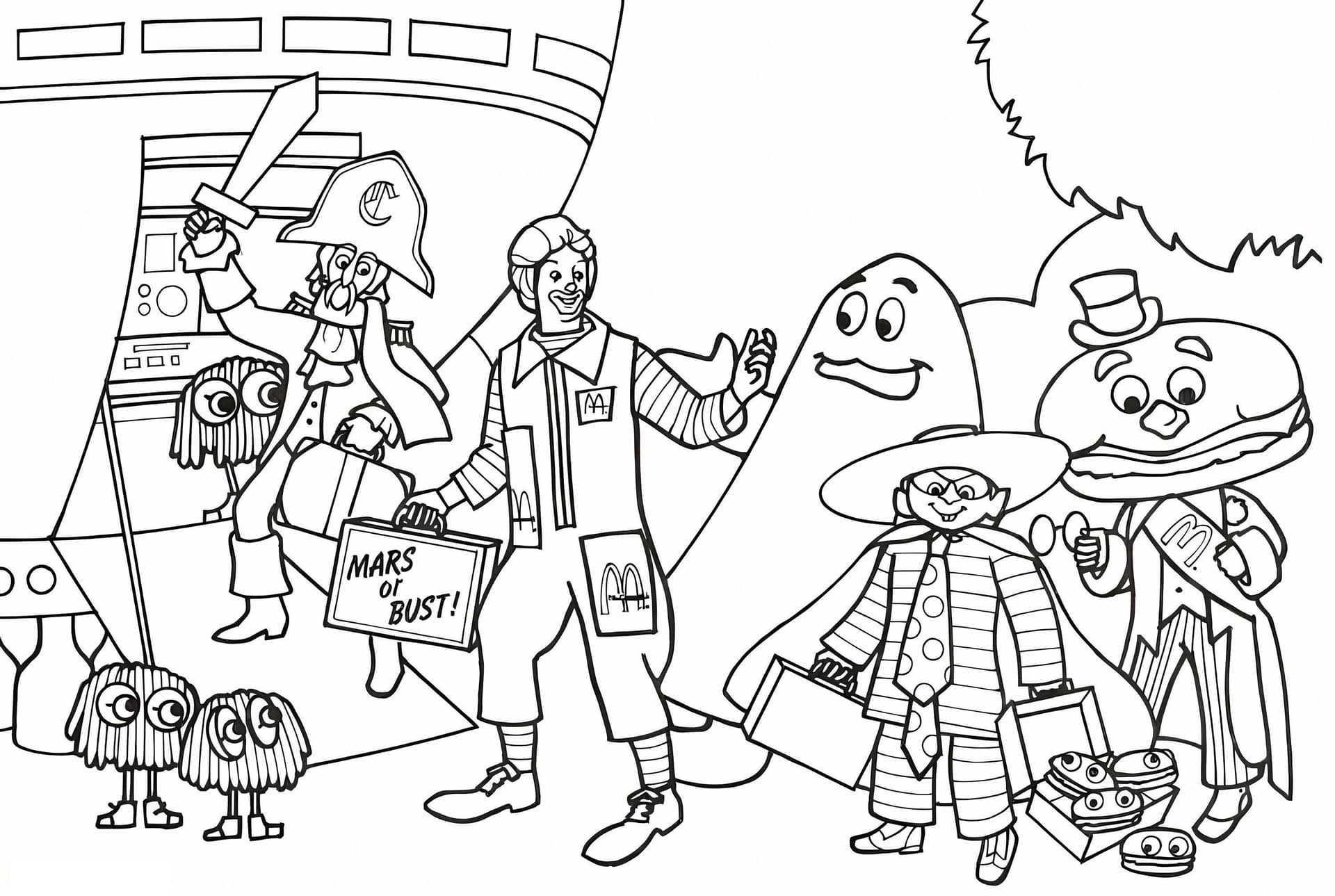 Mcdonald mit seinem Freund Ausmalen