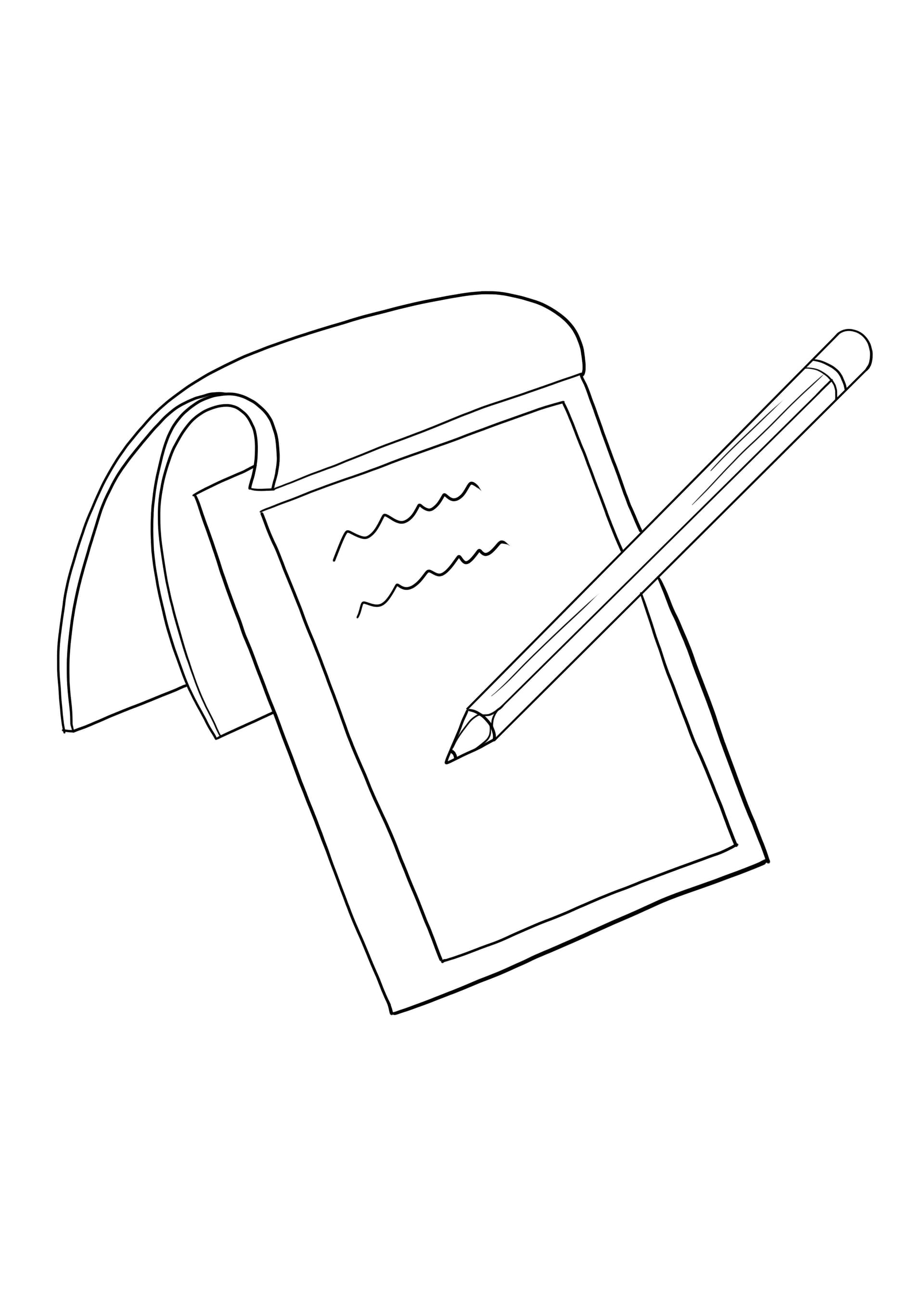 Notepad and pencil