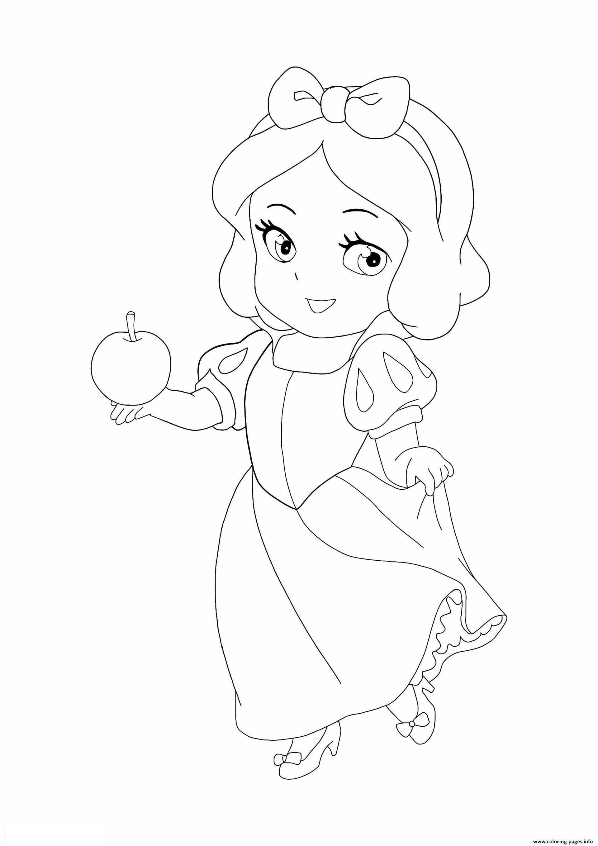 Little Snow White Holding Apple