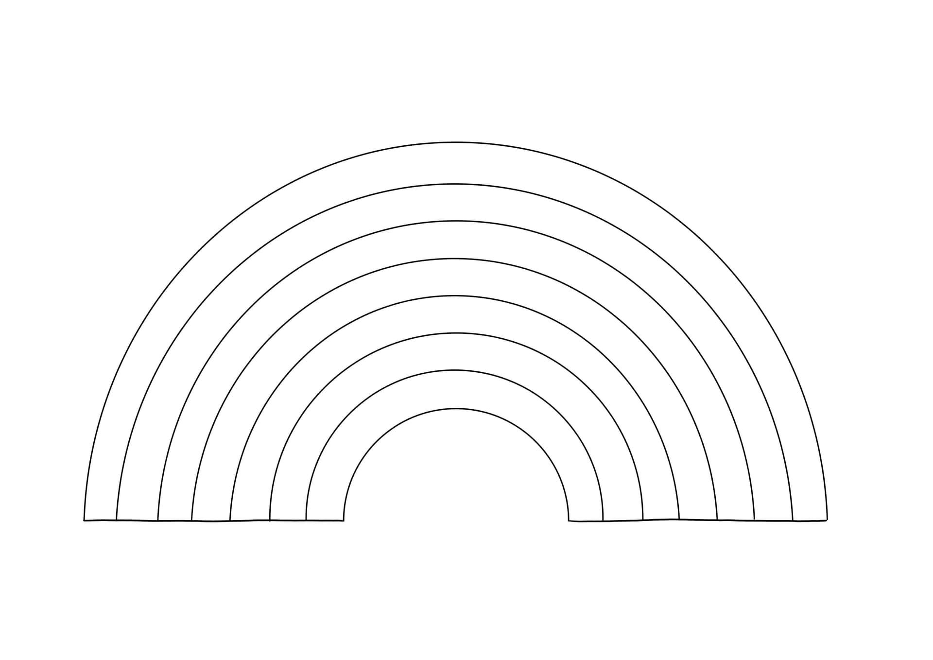 Радуга для раскрашивания