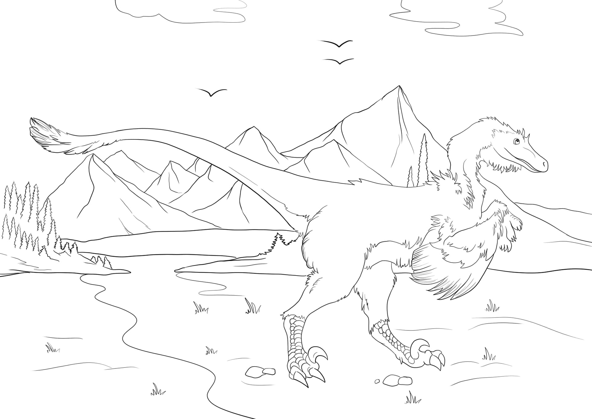 Wilder Raptor-Dinosaurier