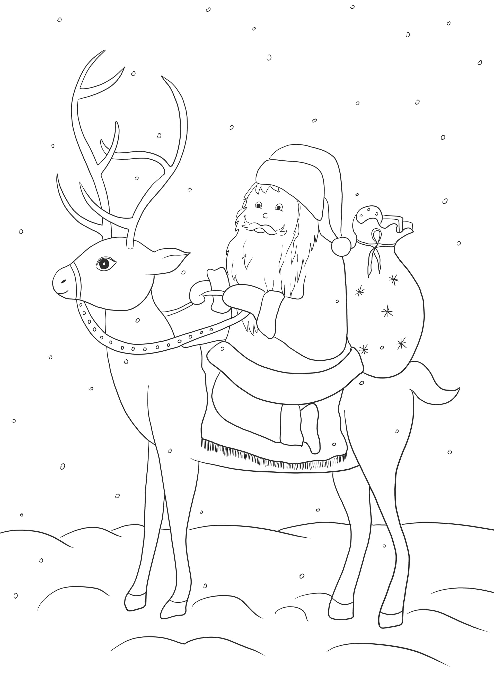 Santa Riding Reindeer
