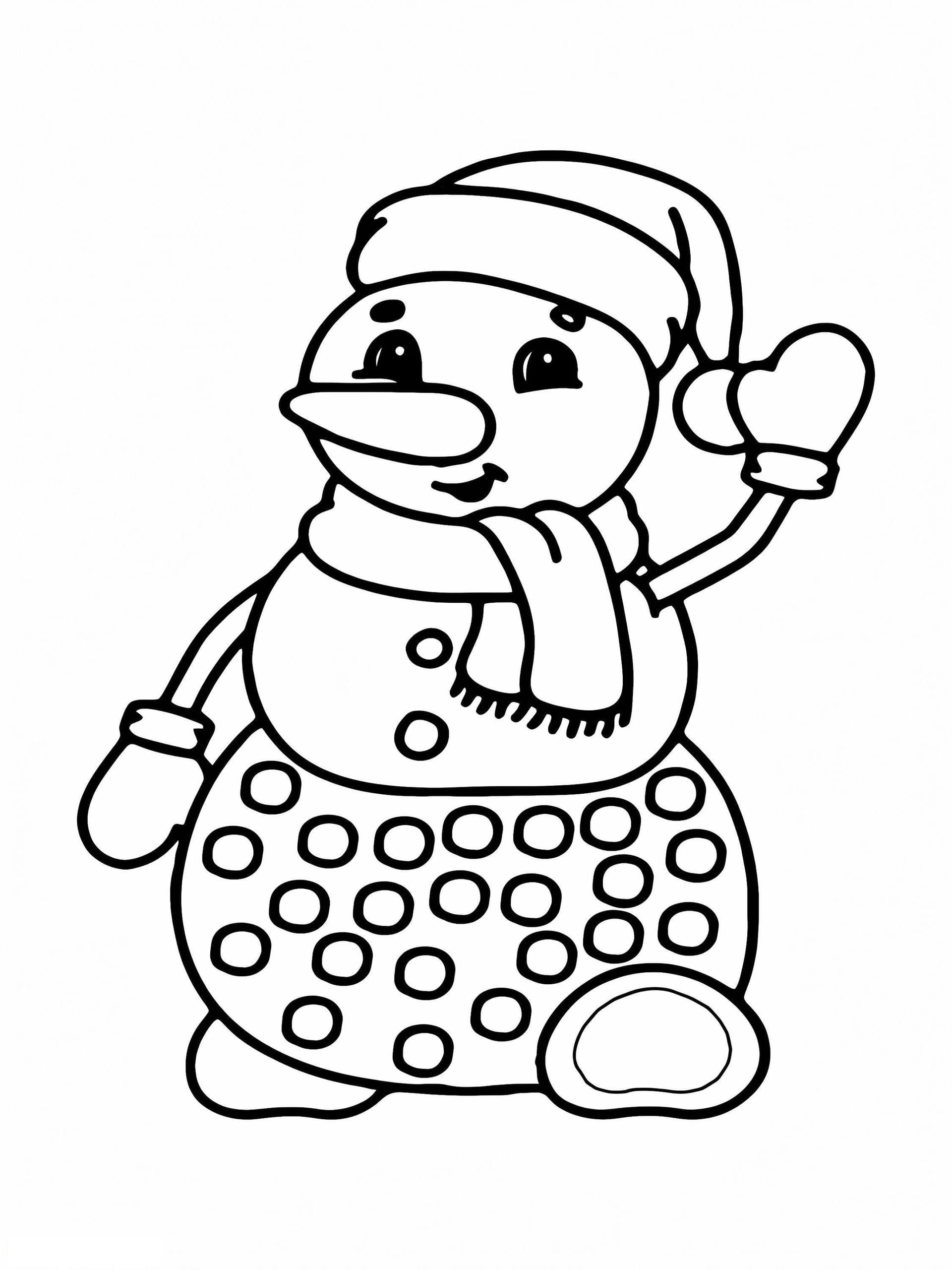 Snowman Waving