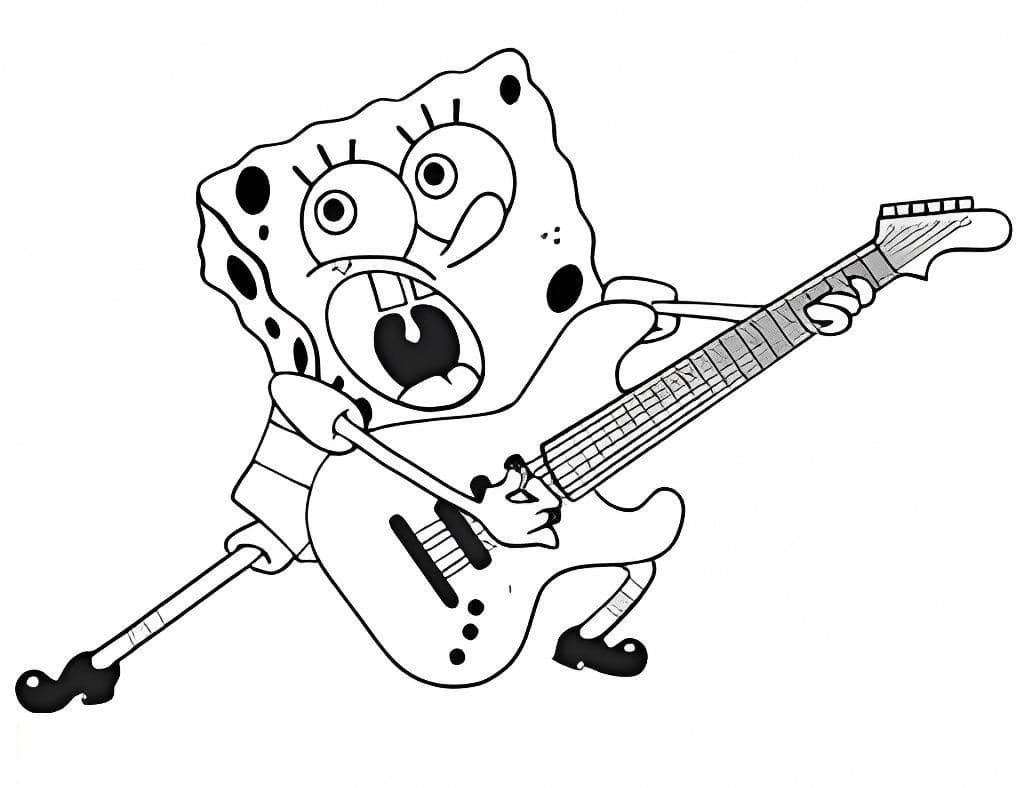 Sponge Bob spielt Gitarre