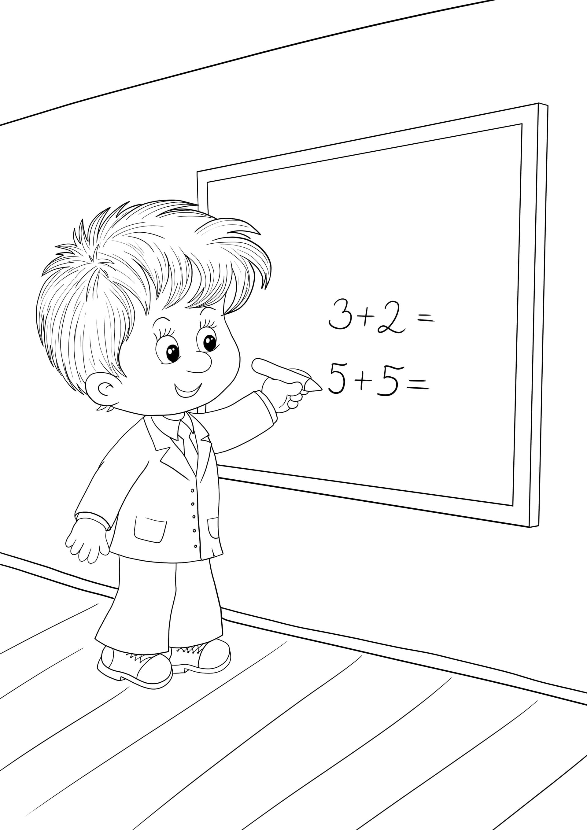 Schüler an der Tafel