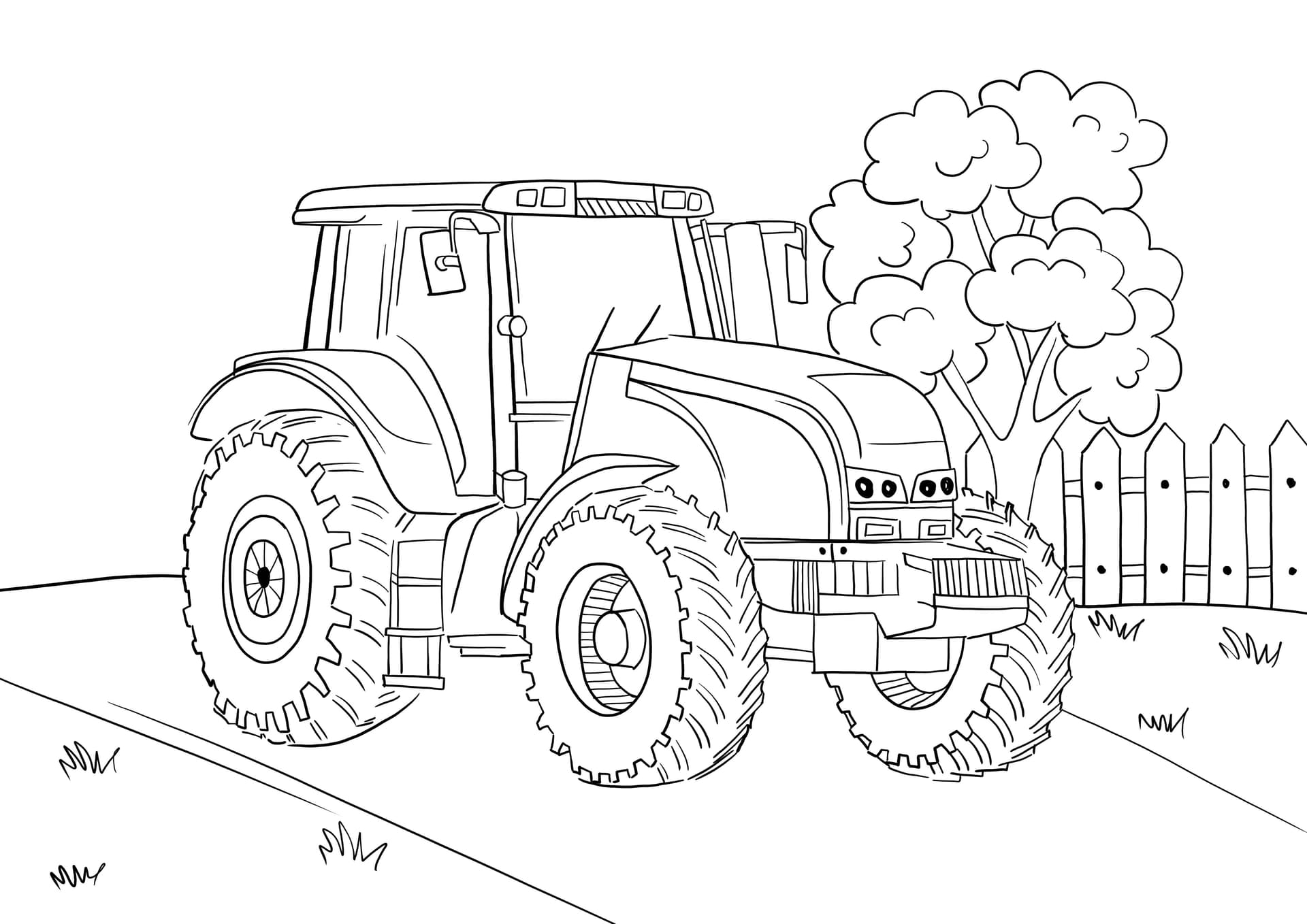 tractor parked