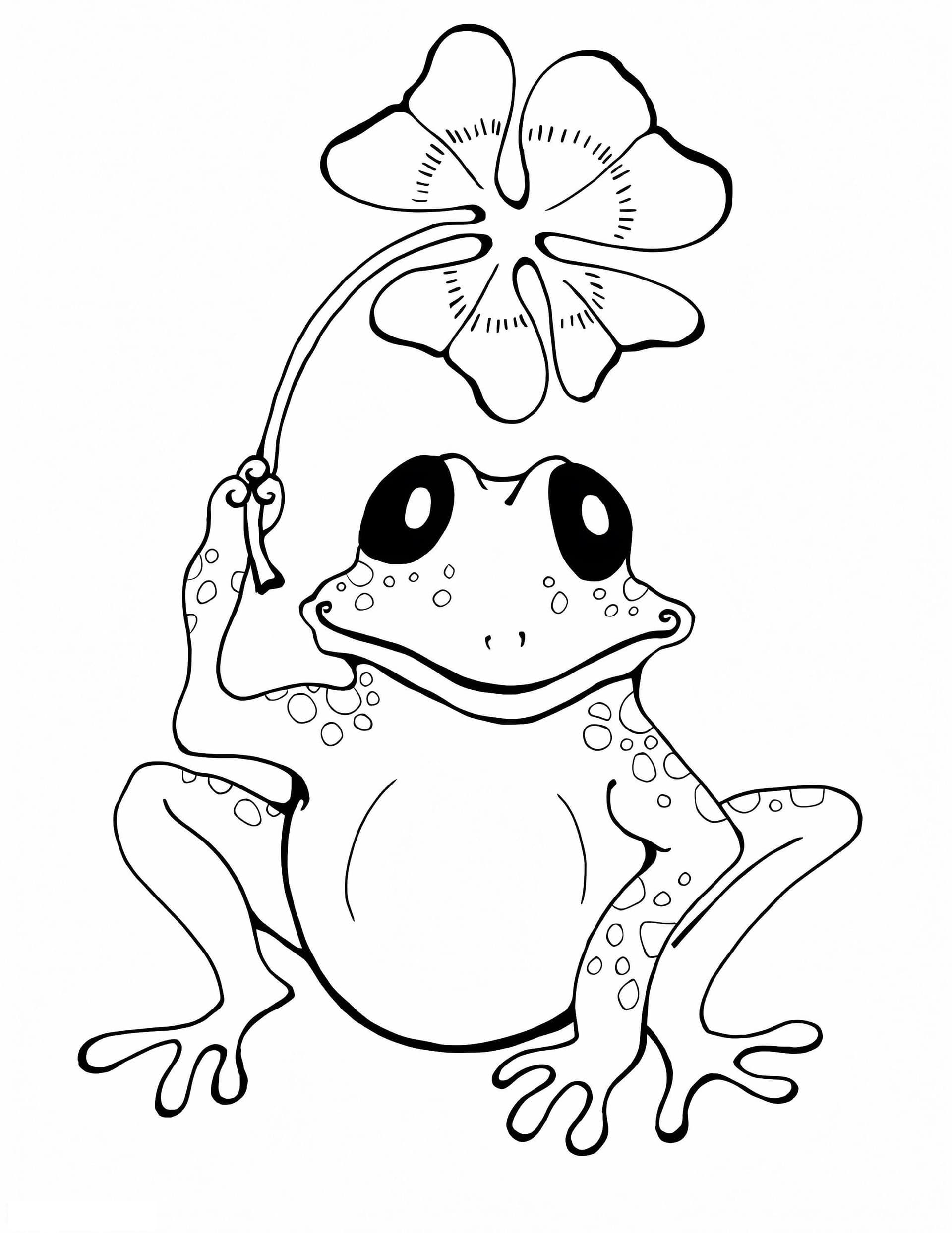 Frosch Hält Klee
