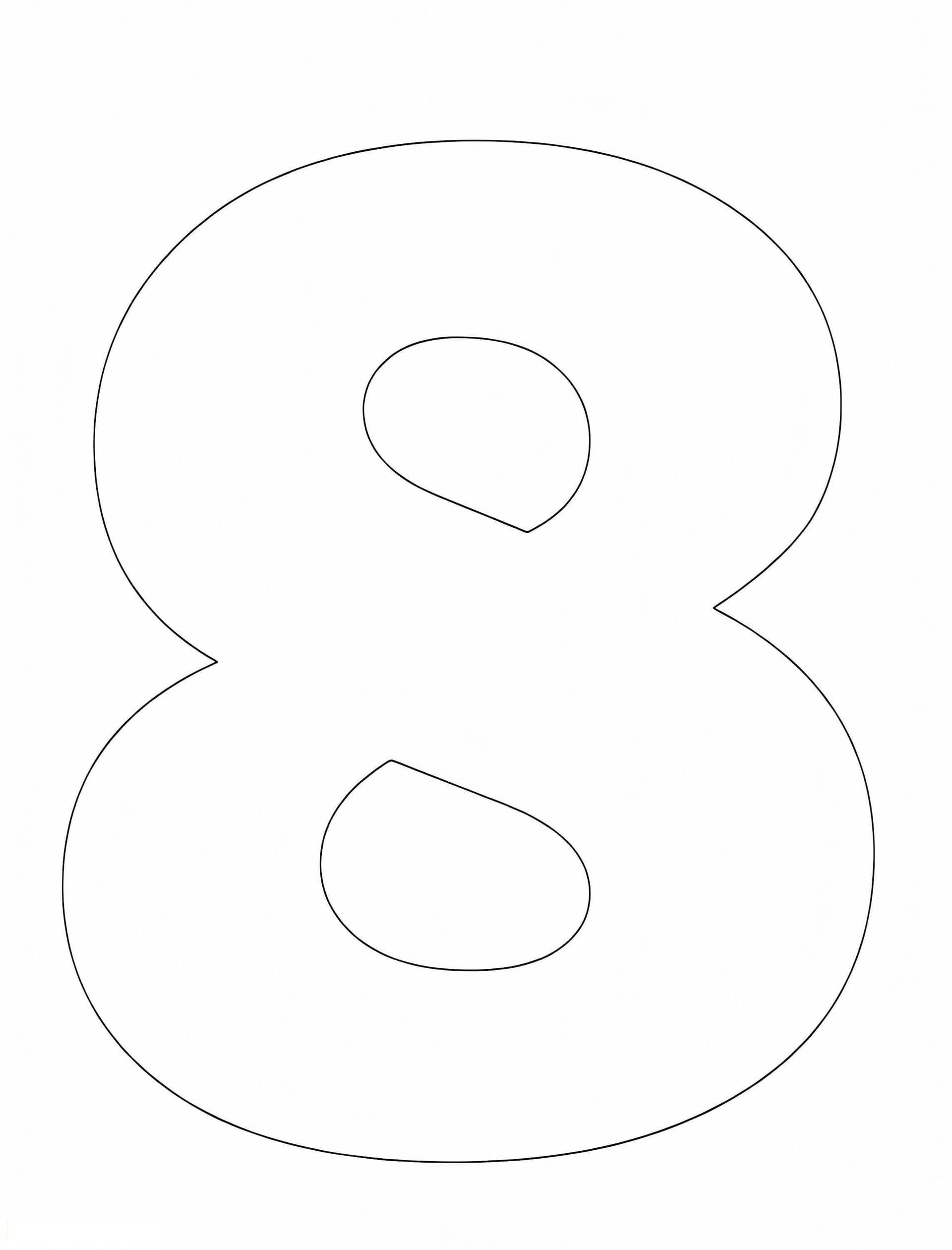 Бесплатное число 8 для печати