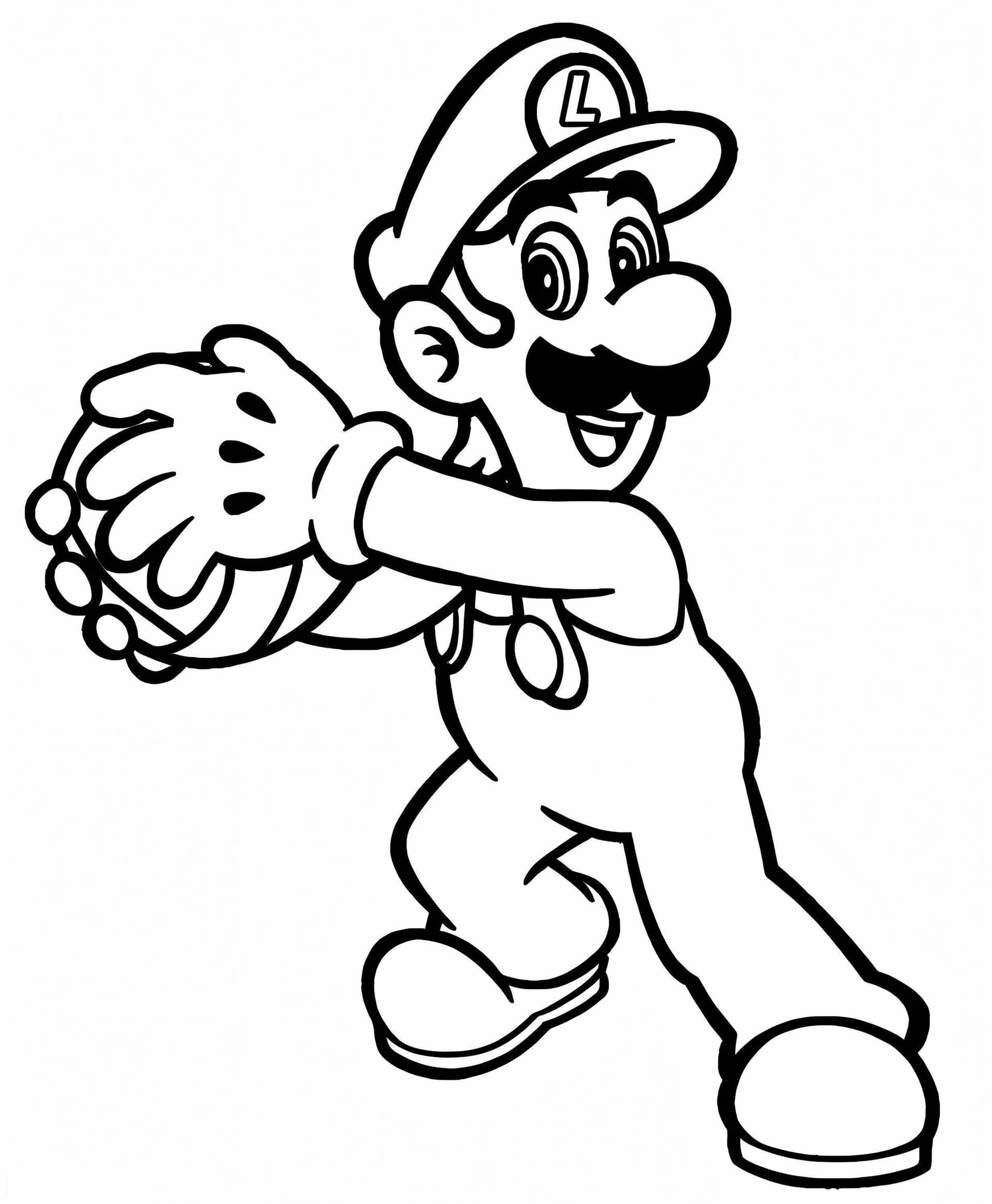 Luigi Holding The Ball