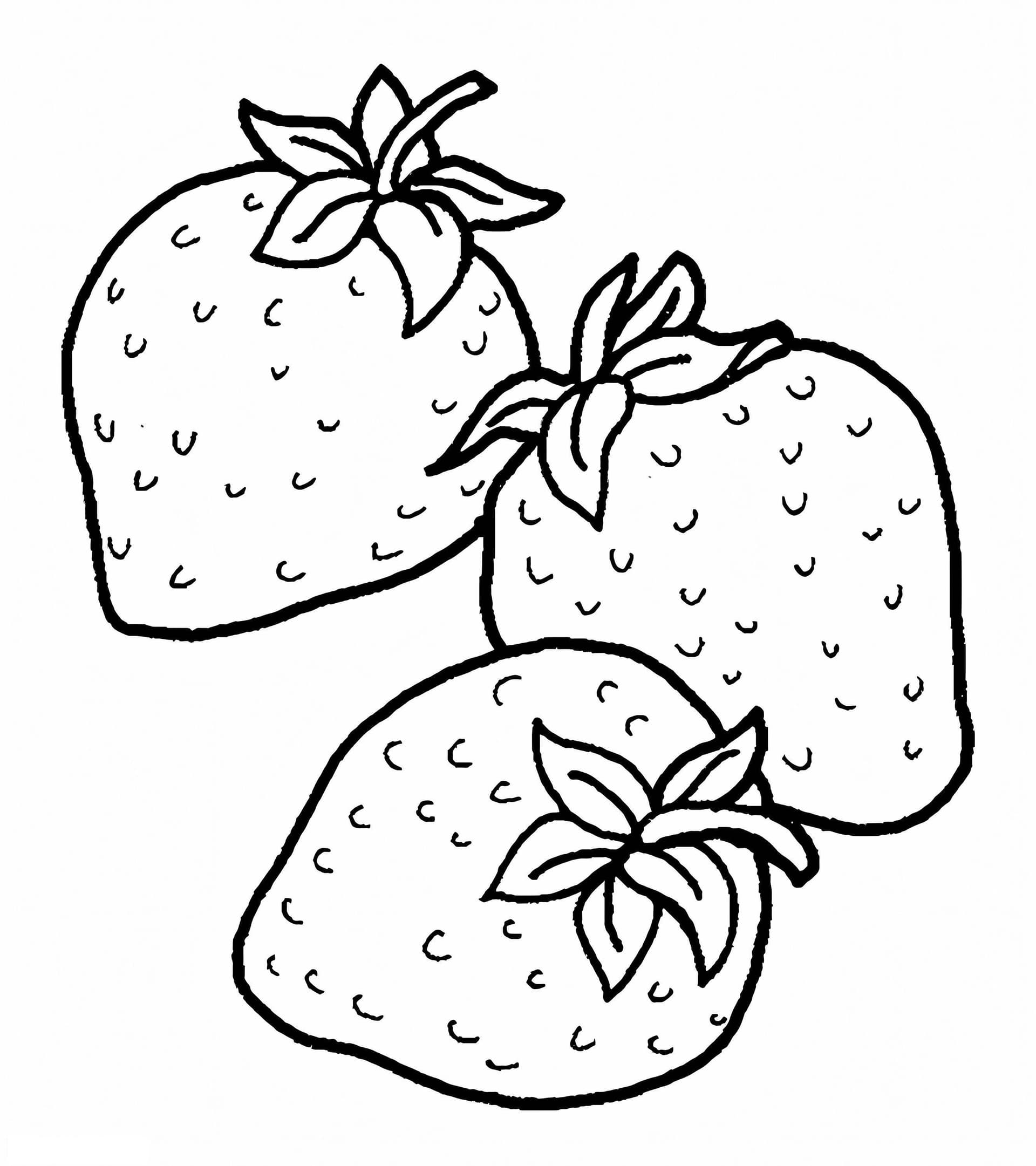 Three Strawberries