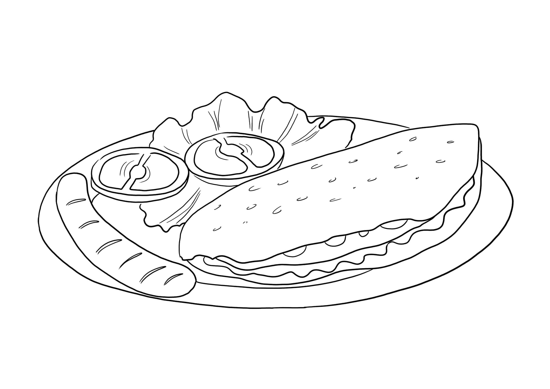 Cheese wrap and sausage