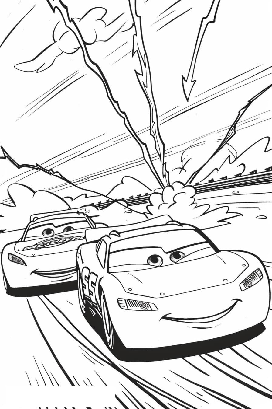Lightning mcqueen and jackson storm free printable
