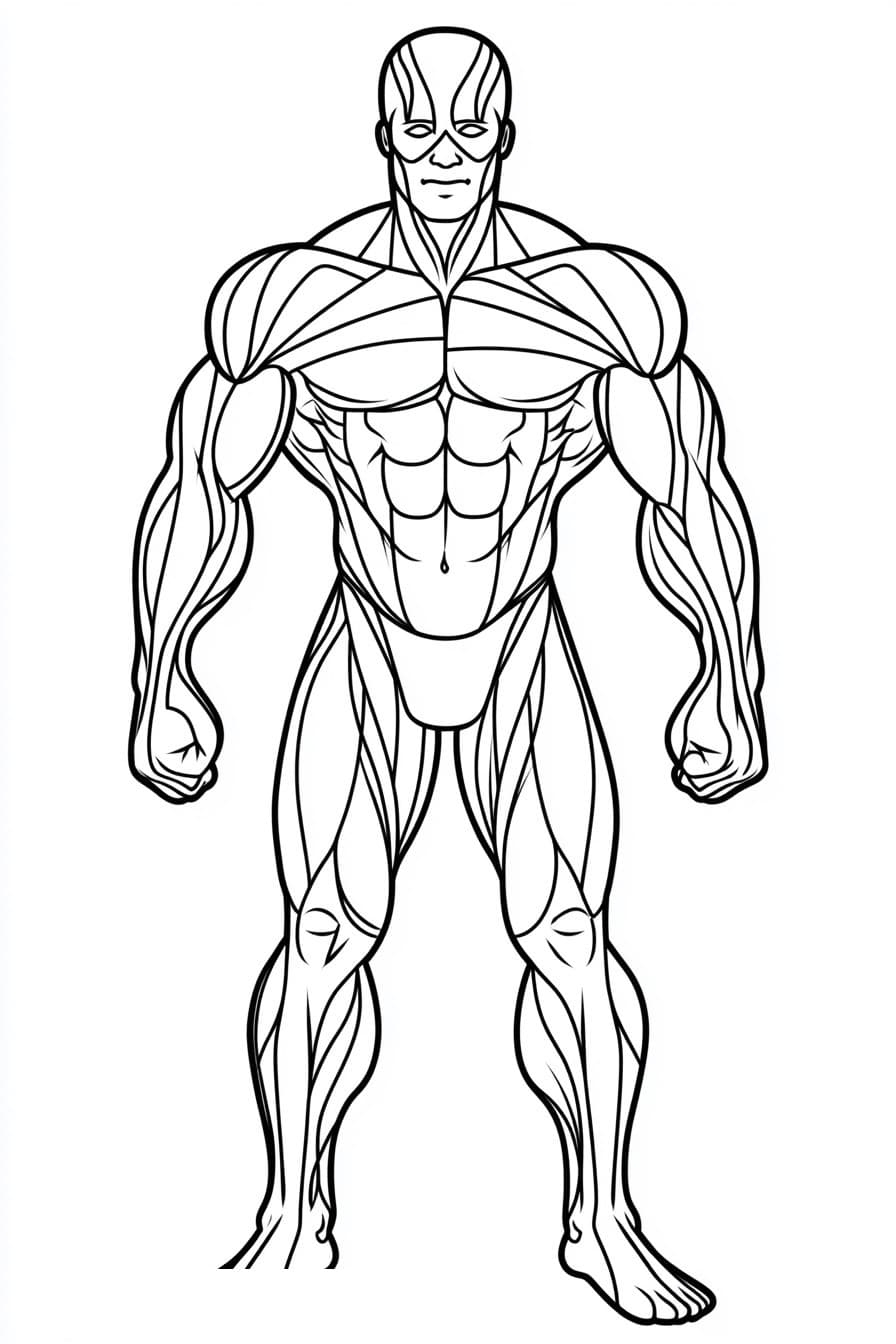 Muscles coloring sheet