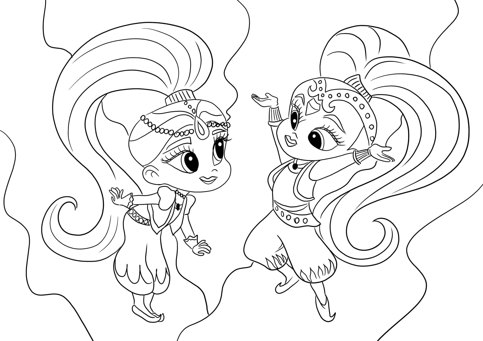 Shimmer and Shine dancing