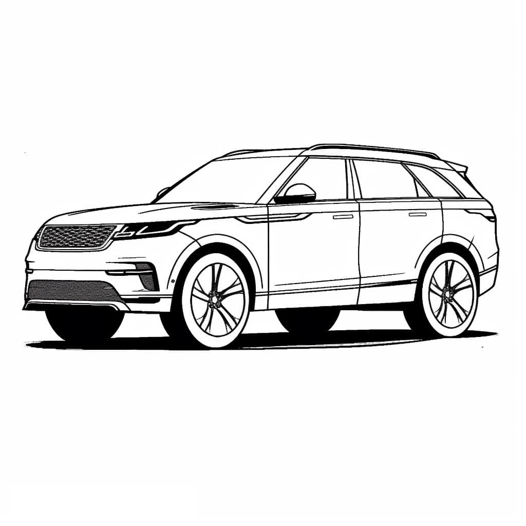 Range Rover Printables Land Rover Range Rover Velar 2025 Printable Coloring Page | Free PDF